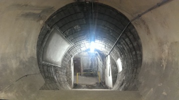 Unfinished pedestrian tunnels, abandoned when it became clear the station wasn't going to grow.