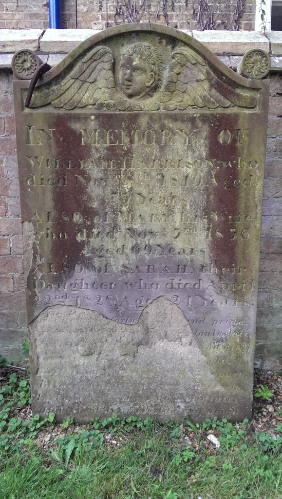 William, Mary and Sarah Harrison headstone