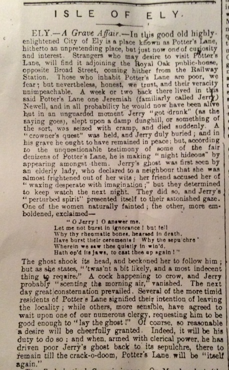 Cambridge Chronicle 17th November 1866
