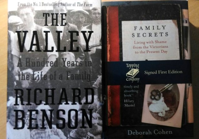 'The Valley' by Richard Benson, and 'Family Secrets' by Deborah Cohen.
